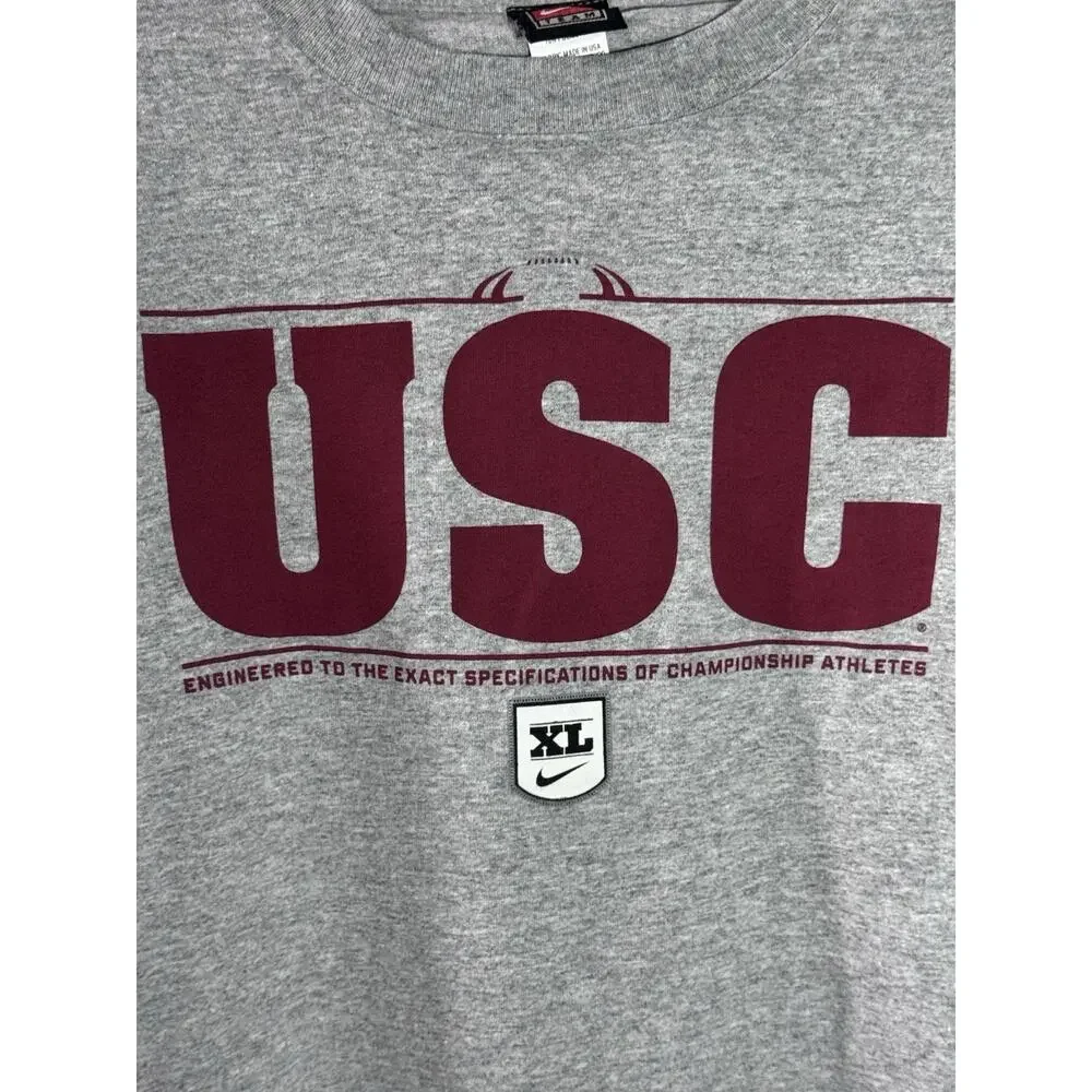 Nike USC Trojans Youth XL Grey Wordmark Long Sleeve T Shirt